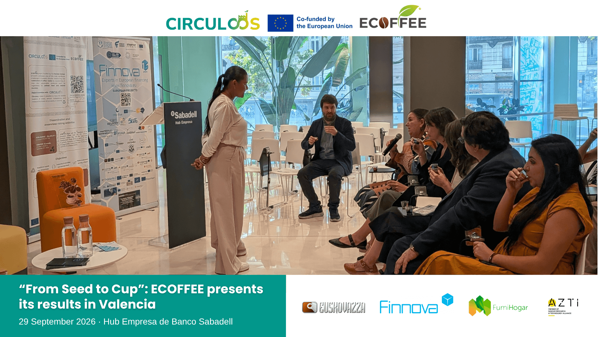 European project ECOFFEE presents in Valencia how HORECA coffee grounds can become natural biocides and animal feed ingredients