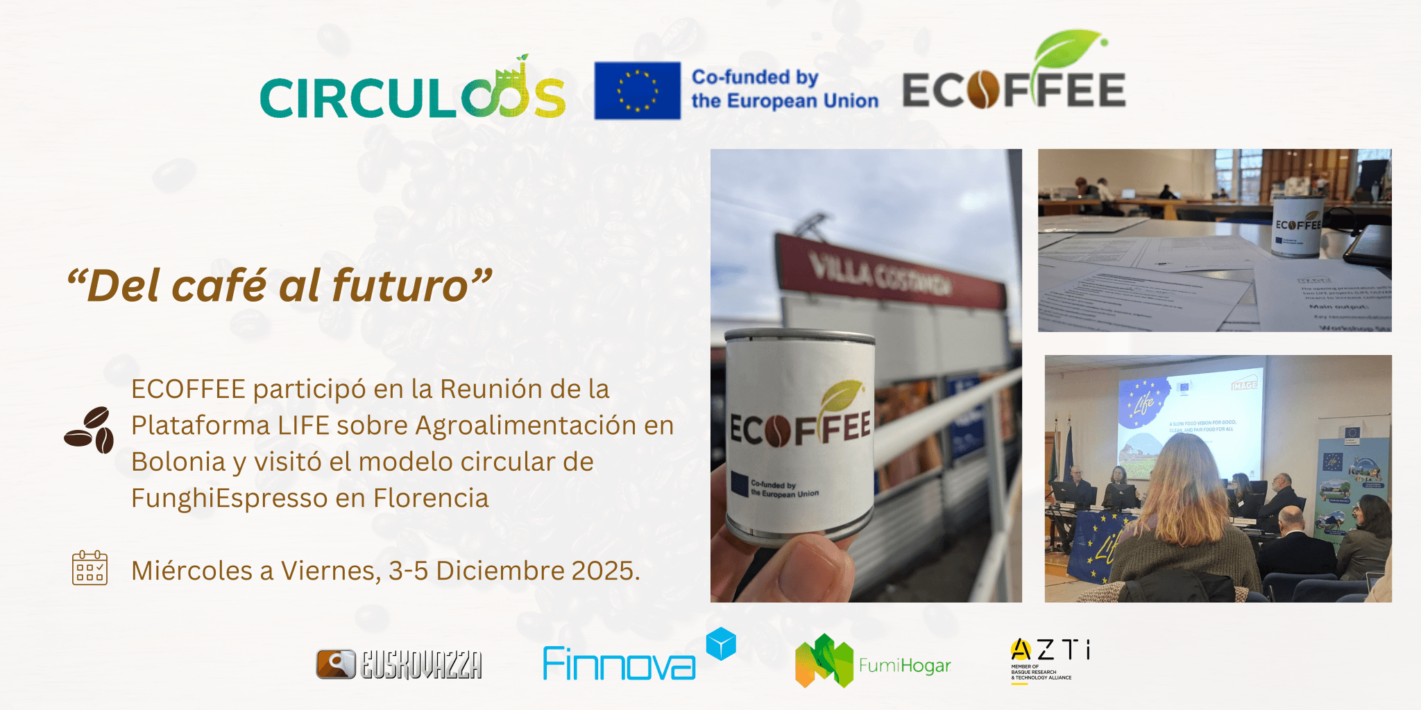 ECOFFEE refuerza su apuesta por la economía circular durante su misión técnica en Italia