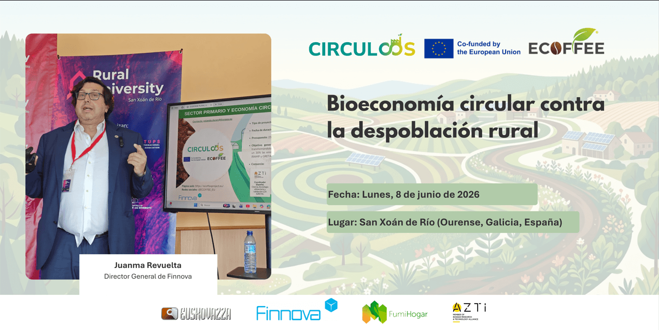 ECOFFEE presenta en el Rural University Hub de Ourense su modelo tecnológico para combatir la despoblación a través de la bioeconomía circular